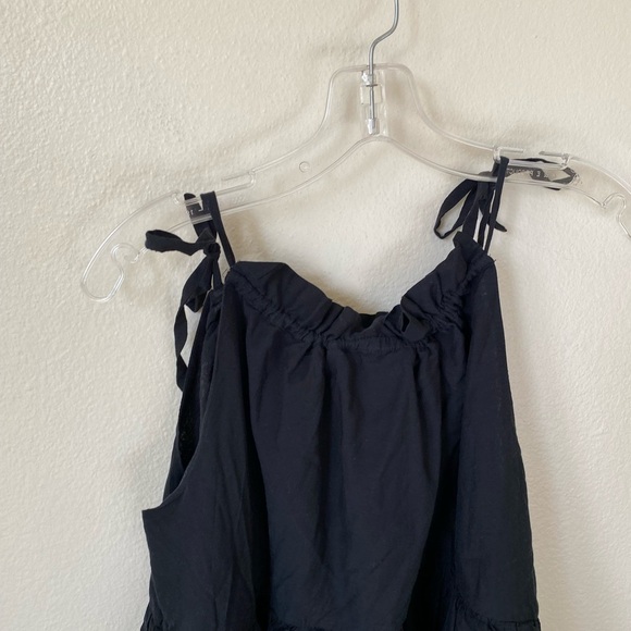 J.Crew Women’s Halter Tie Mini Tiered Dress in Black Size M Vacation Sundress - Picture 3 of 9